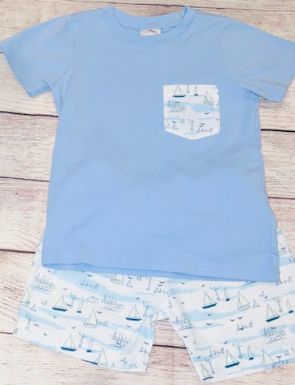 Boy Sailboat Short Set