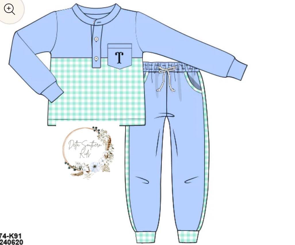 Amora Gingham Jogger Set PO- Closing 8/18 eta Nov