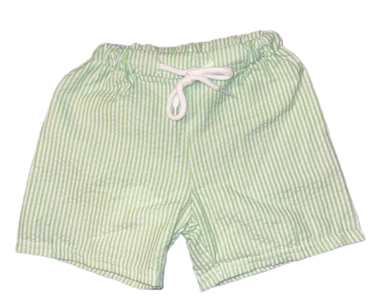 Seersucker Light Green Boy Swim