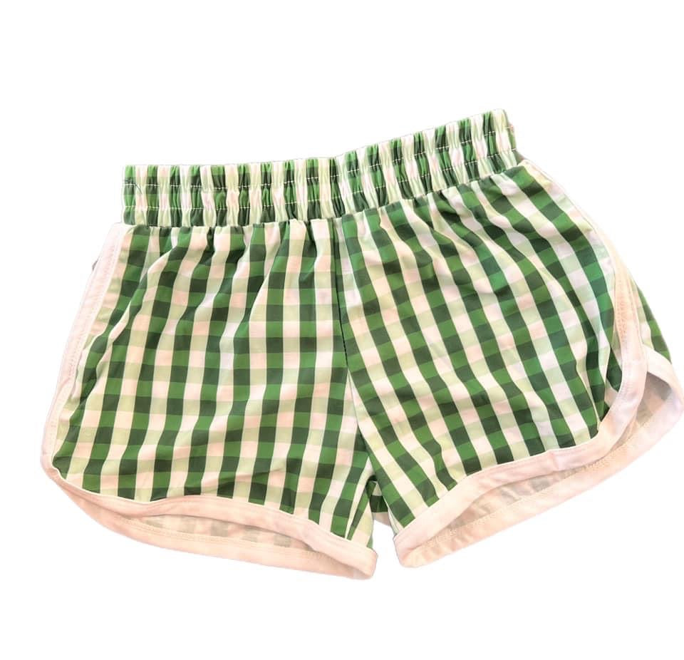 Girl’s Green Check Shorts
